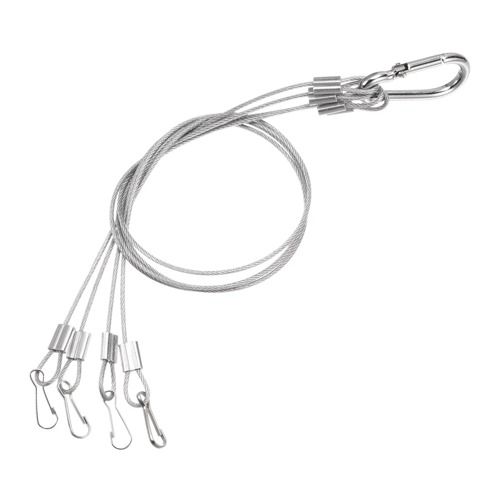 

uxcell 2pcs Hanging Chains 45cm Extension Rope Hanger 4 Point Holders Silver for Plant Basket Chandelier Lantern