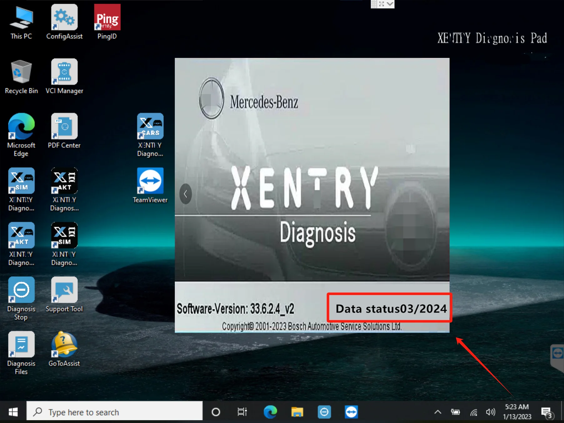 Новейшая удаленная установка и активация Xentry 2024.03 для диагностики MB STAR C4 C5 C6