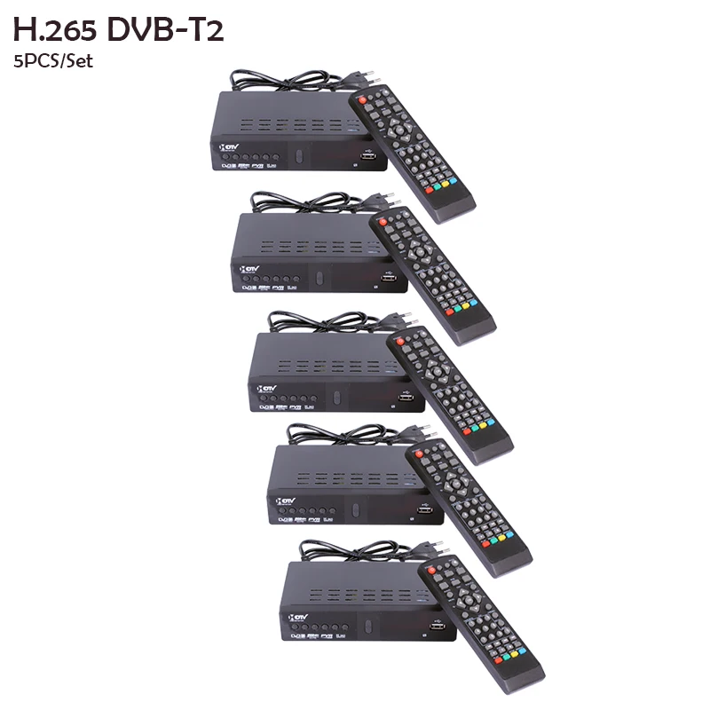 

5 PCS HEVC 265 DVB T2 DVB-C Digital TV Tuner DVB-T2 H.265 HD Decoder Terrestrial TV Receiver EPG Set Top Box Youtube LAN Scart