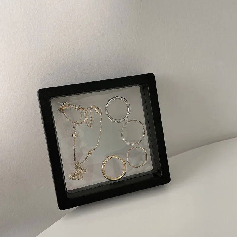 

3D Floating Picture Frame Jewellery Stone Presentation Case Nordic Photo Decor DIY Protect Jewelry Storage Box Home Decorations
