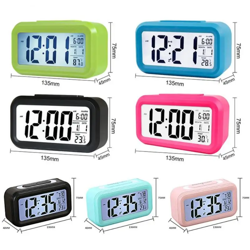 

Hot Sale LED Digital Alarm Clock Backlight Snooze Mute Calendar Desktop Electronic Bcaklight Table Clocks Desktop Clock
