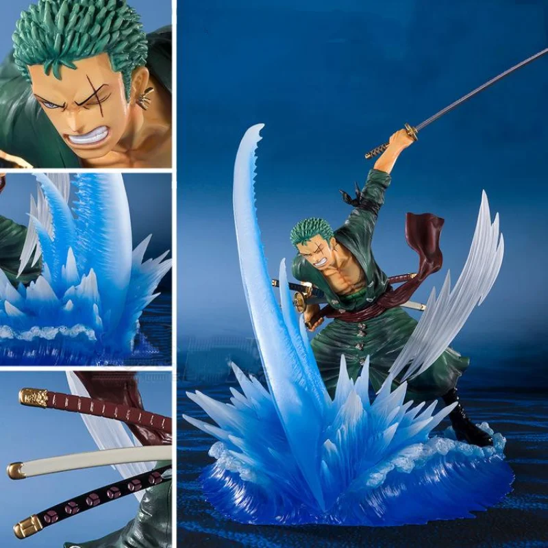 Аниме One Piece Фигурка ророноа Зоро сцена битвы модель крутой ПВХ отличное качество