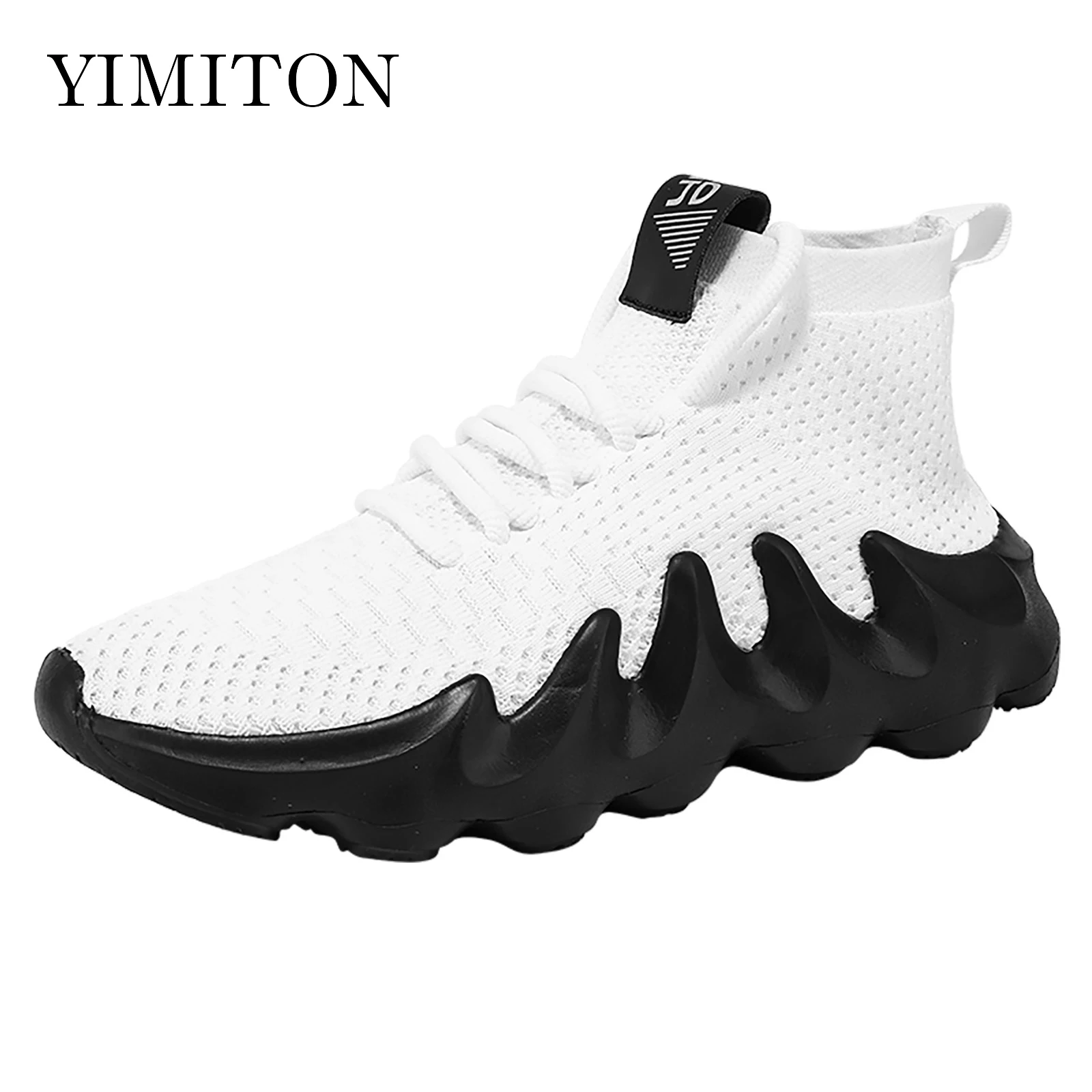 Yimiton Men's Trail Running Big Size Lightweight Trekking Sneakers Outdoor Walking Jogging Tennis Shoes 39-46