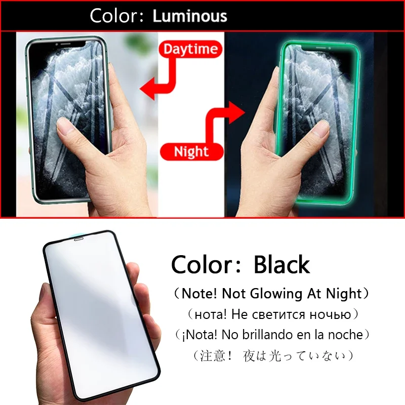1/3 шт. HD светящиеся Защитные пленки для IPhone 13 12 11 Pro Max Mini XR/XS закаленное стекло MAX