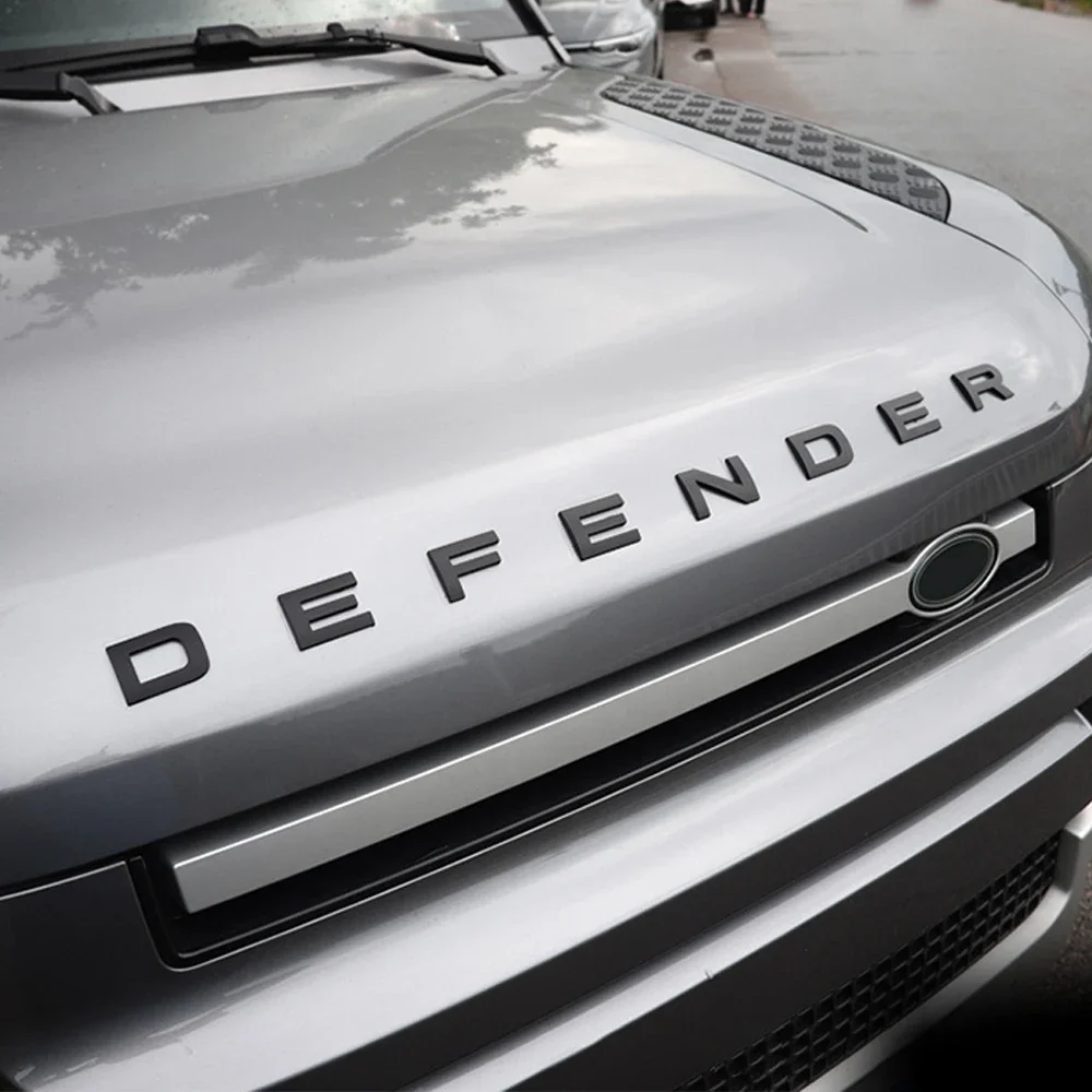 Фото Для Land Rover Defender 90 110 2020-2025 автомобильный капот с буквенной этикеткой DENFENDER капот двигателя Defender 90 110 автомобильная наклейка №3