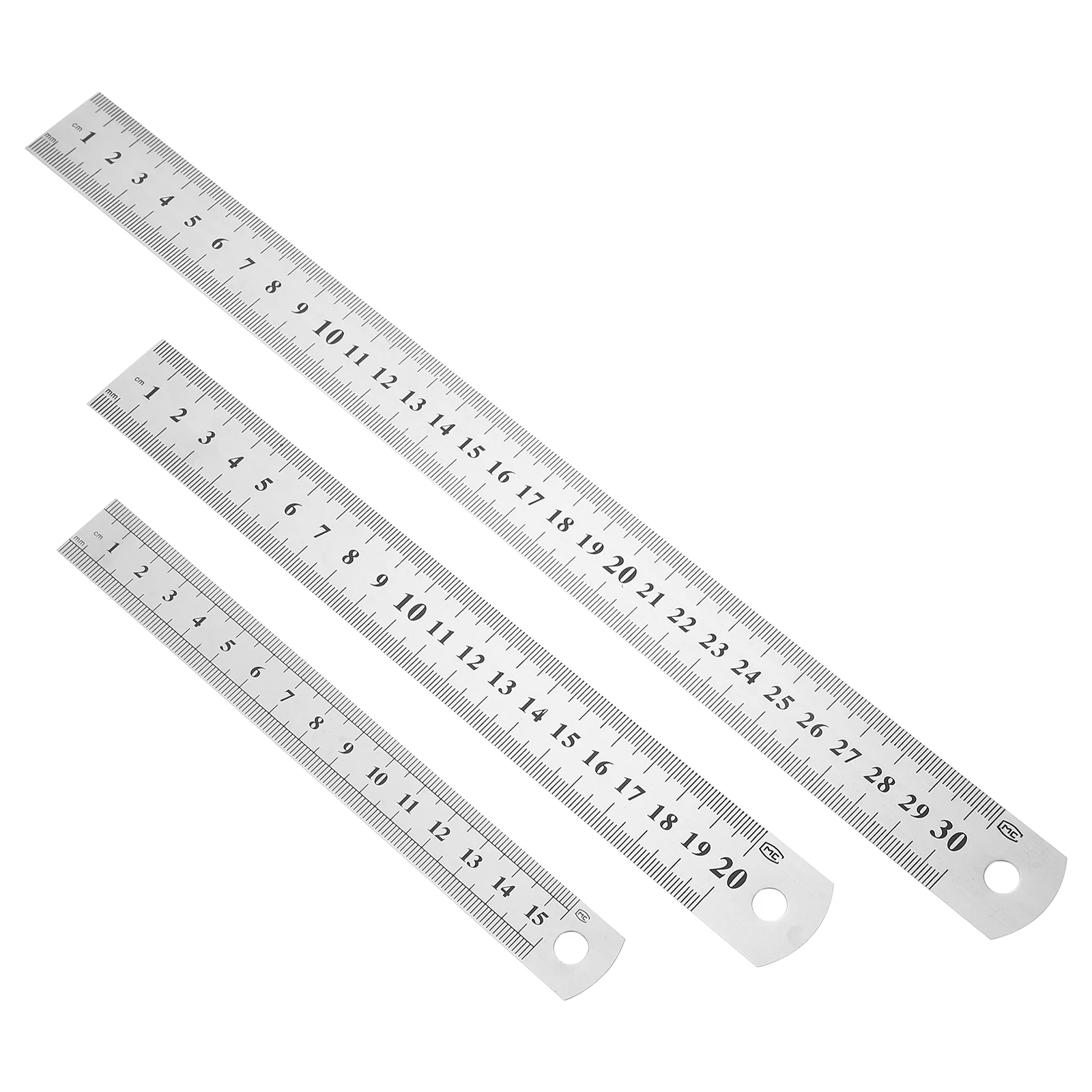 

Линейка из нержавеющей стали, небьющаяся, с геометрическим рисунком