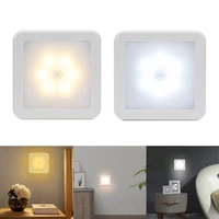 motion sensor led night light wireless stairs bedroom lamp battery operated energy saving wall mounted body induction wall lamps