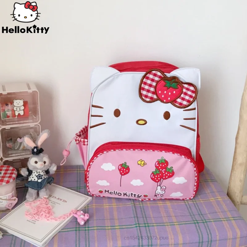 

Schoolbag Sanrio Backpack Girly Heart Hello Kitty Bag With Strawberry Mini Bag Double Shoulder Bag Girls Kawaii Bag Korean Style