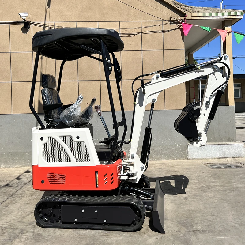 Chinese Crawler Mini Excavator 1Ton Micro Small Digger Koop Diesel 1000Kg Escavatora With Rubber Track For Garden Construction