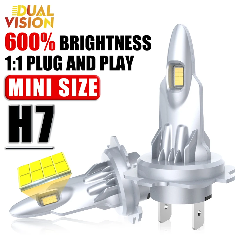 Dualvision H7 Csp Chip Автомобильная Лампа Для Фар Высокая Яркость Универсальная 12 В С
