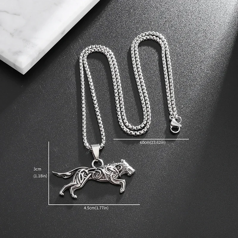 Скандинавский кулон с кельтским волком викингов ожерелье ювелирные изделия