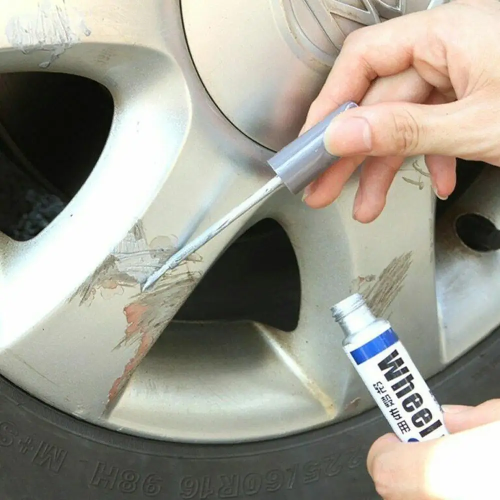 Aluminum Alloy Wheel Hub Renovation Paint Brush Wheel Wheel Automobile Paint Hub Silver Scratch Hub Repair Spray Pen H6I1