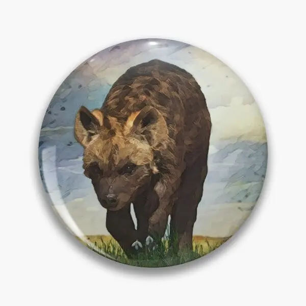 Spotted Hyena Cub  Soft Button Pin Decor Hat Collar Cute Jew