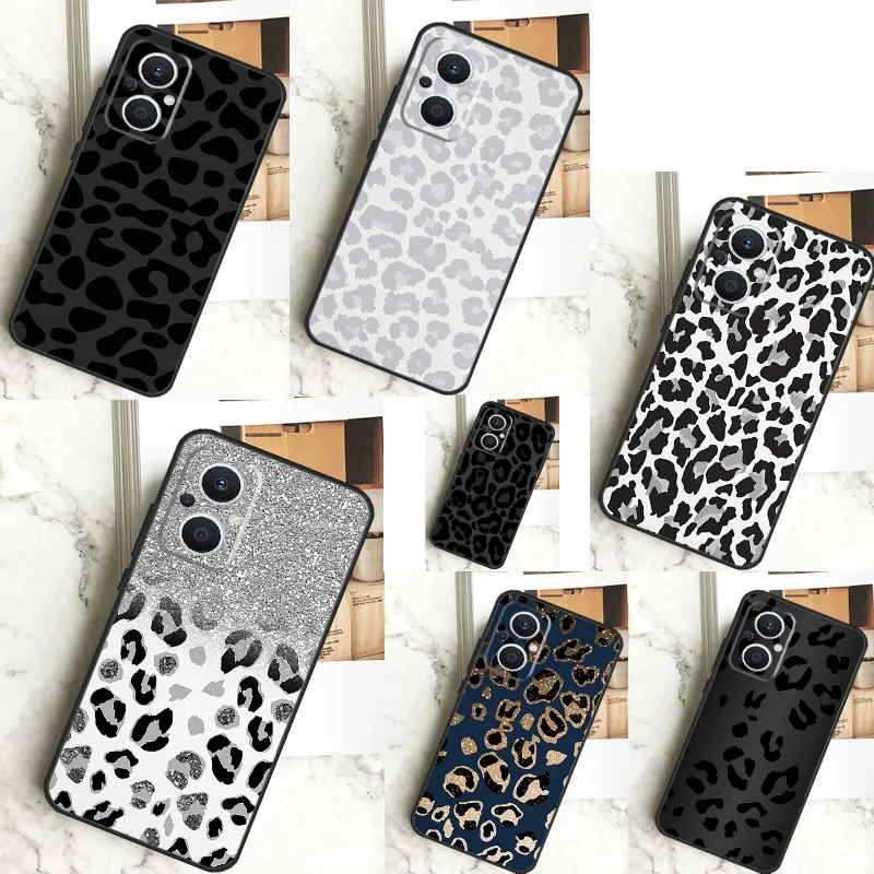 Чехол с леопардовым принтом для OPPO Reno 5 Lite 4 6 7 8 10 Pro 11 F 4Z 5Z 8T Find X2 X3 X5 X6