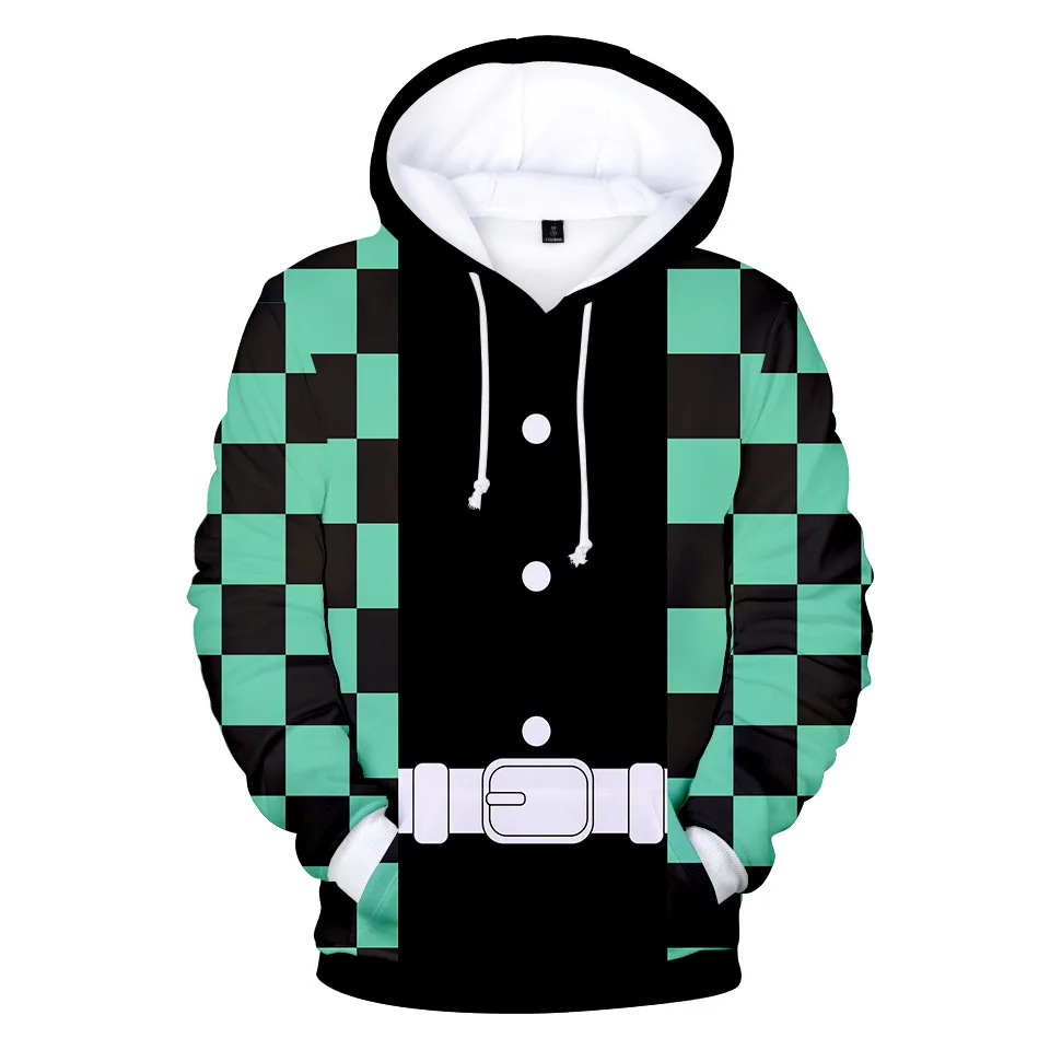 

Hot New Demon Slayer Sweatshirt Hooded Men Hoodie Pullovers Men 3D Anime Kimetsu No Yaiba Tomioka Giyuu Mochila Cosplay Women