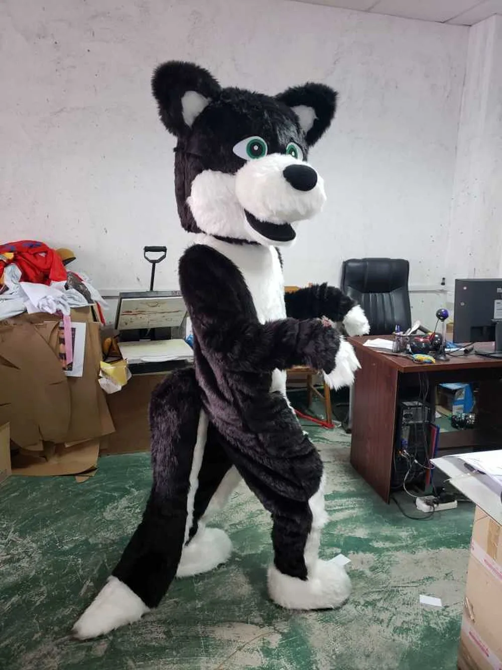 

Black Husky Dog Fursuit Mascot Costume Suits Cosplay Party Game Dress Outfits Clothing Carnival Halloween Xmas Easter Adults