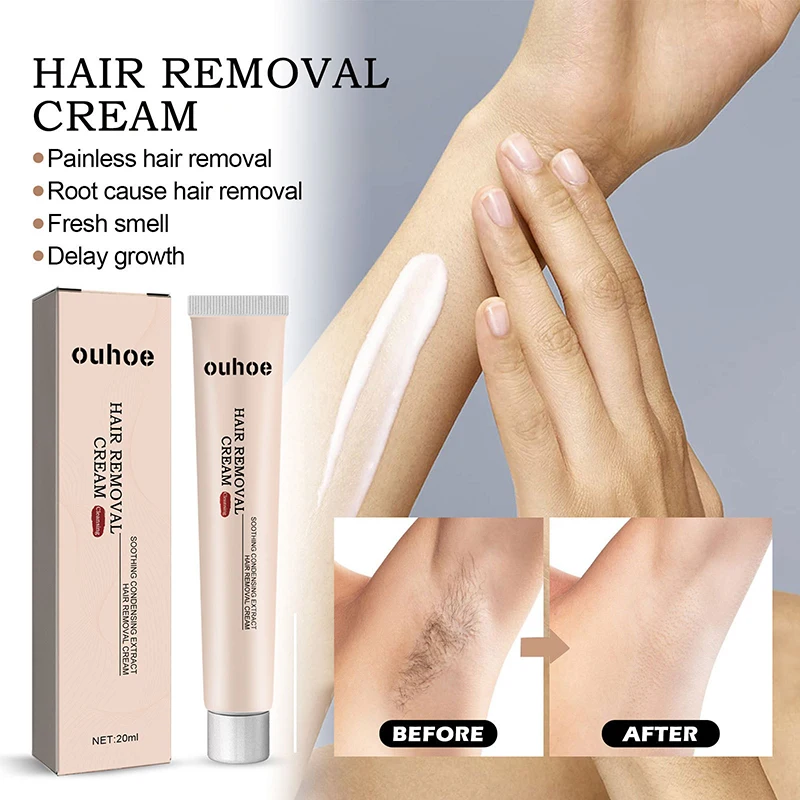

20ml Hair Removal Cream Soothing Painless Hair Remover For Intimate Part Leg Armpit Sensitive Depilatory Cream For Unwanted Hair