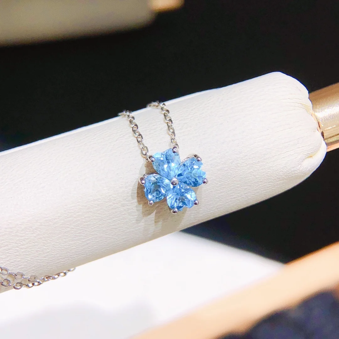 Подвеска London Blue Topaz. Основной камень 4 мм серебро 925 пробы с инкрустацией