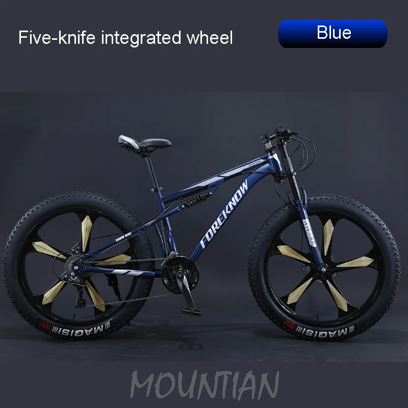 26 inch Mountain Bike 4.0 Tire Fat Bicycle 7/21/24/27/30 Spe