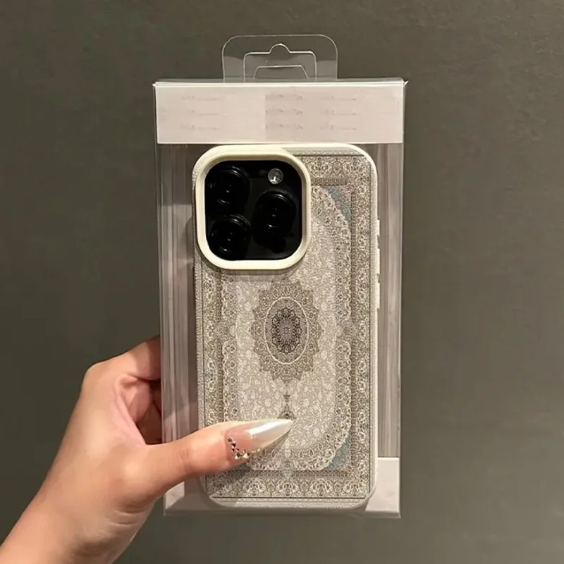 Простой чехол для телефона с узором в виде ковра, подходит для iPhone 17, 16, 15, 14, 13, 12, 11 ProMaxPlus, противоударный и защищающий от падений. (art.: 3920d9413e3a5) - 3920d9413e3a5