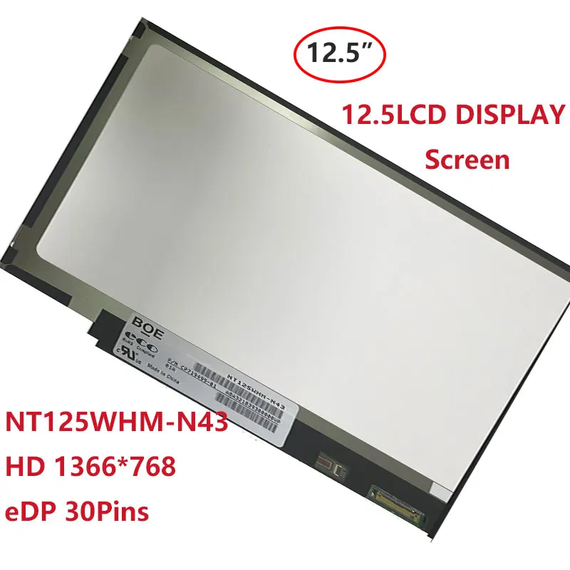 NT125WHM N43 NT125WHM-N43 1366(RGB)×768 40-контактная матрица для ноутбука 12 5-дюймовый ЖК-экран