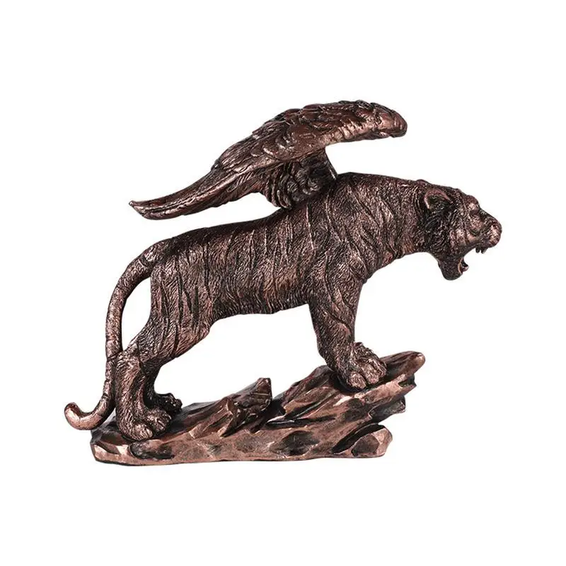 

Golden Tiger Zodiac Statue Chinese Tiger Year Resin Figurine Creative Lion Table Decorations For Collection Lucky New Year's