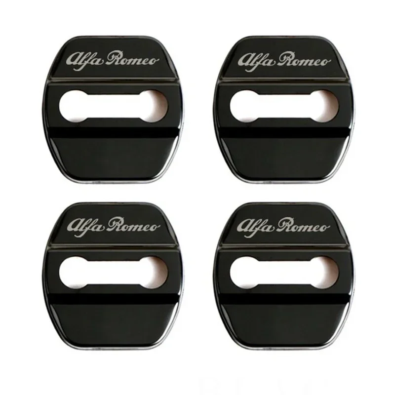 

4 шт. защитная наклейка на дверной замок автомобиля для Alfa Romeo Logo Sportiva Giulia Giulietta 159 156 MITO Stelvio 147 аксессуары