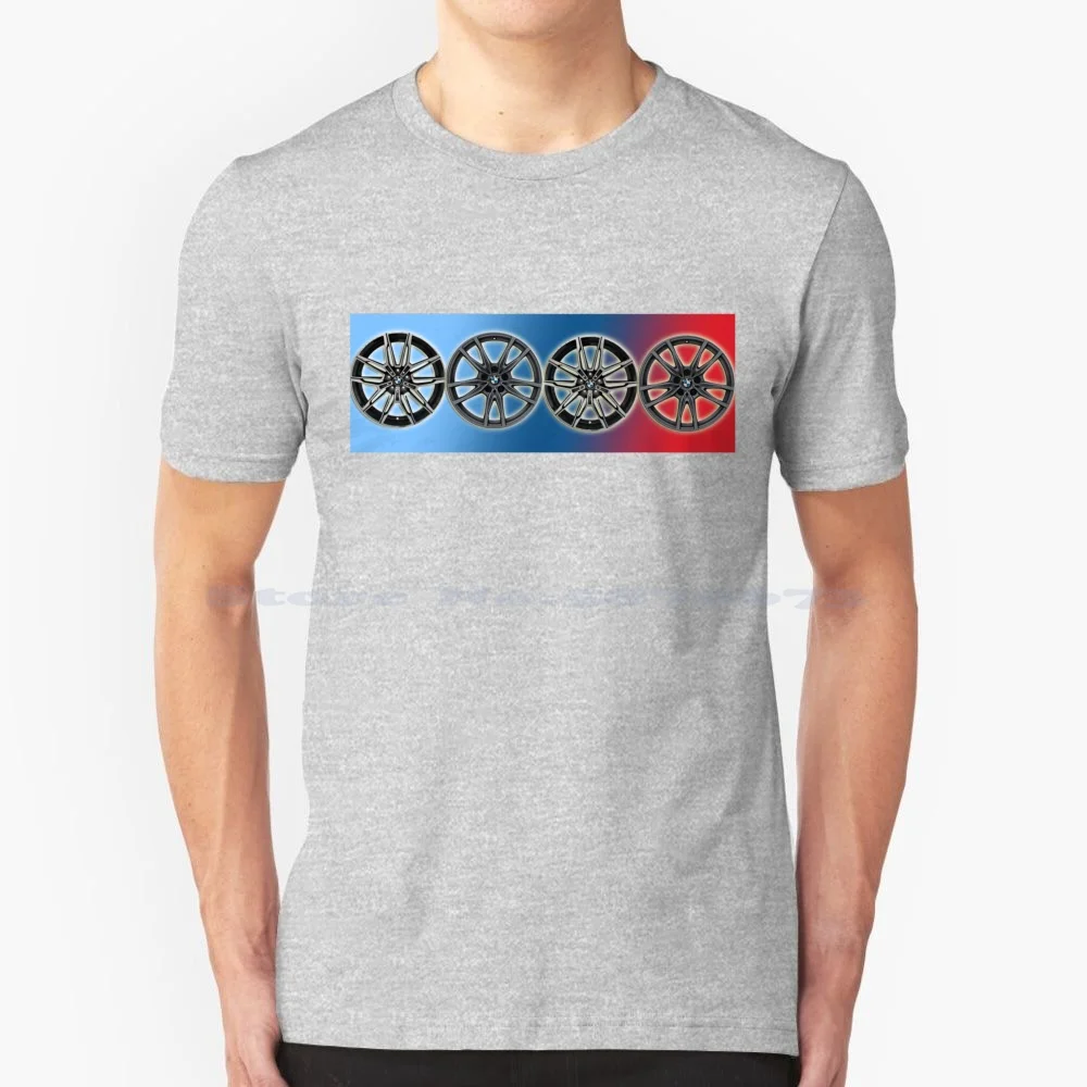 

4 Wheels T Shirt 100% Cotton Tee Wheels 4 M Power Sports