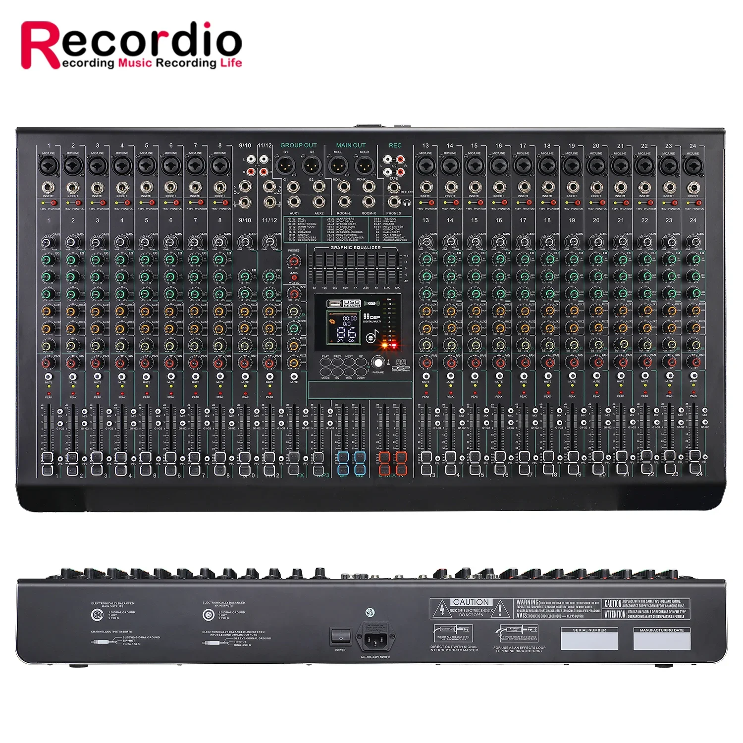GAX-FC24 XLR микрофонный разъем профессиональный микшер для караоке-студии потоковая