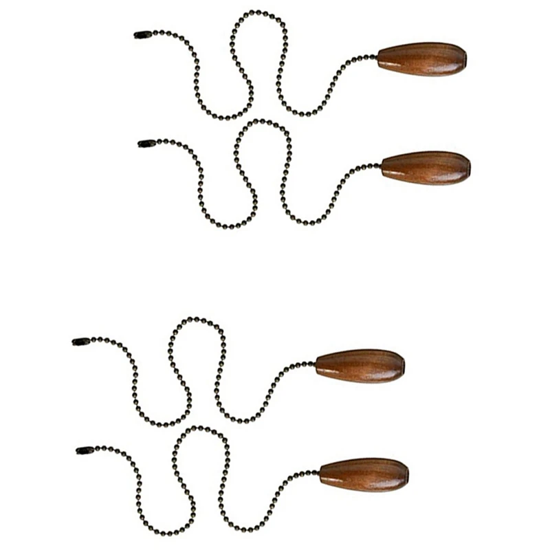 

16 Pieces Ceiling Fan Chain Pulls Wooden Pull Chain Extension Pull Chain For Ceiling Light Lamp Fan Chain (Walnut Color)