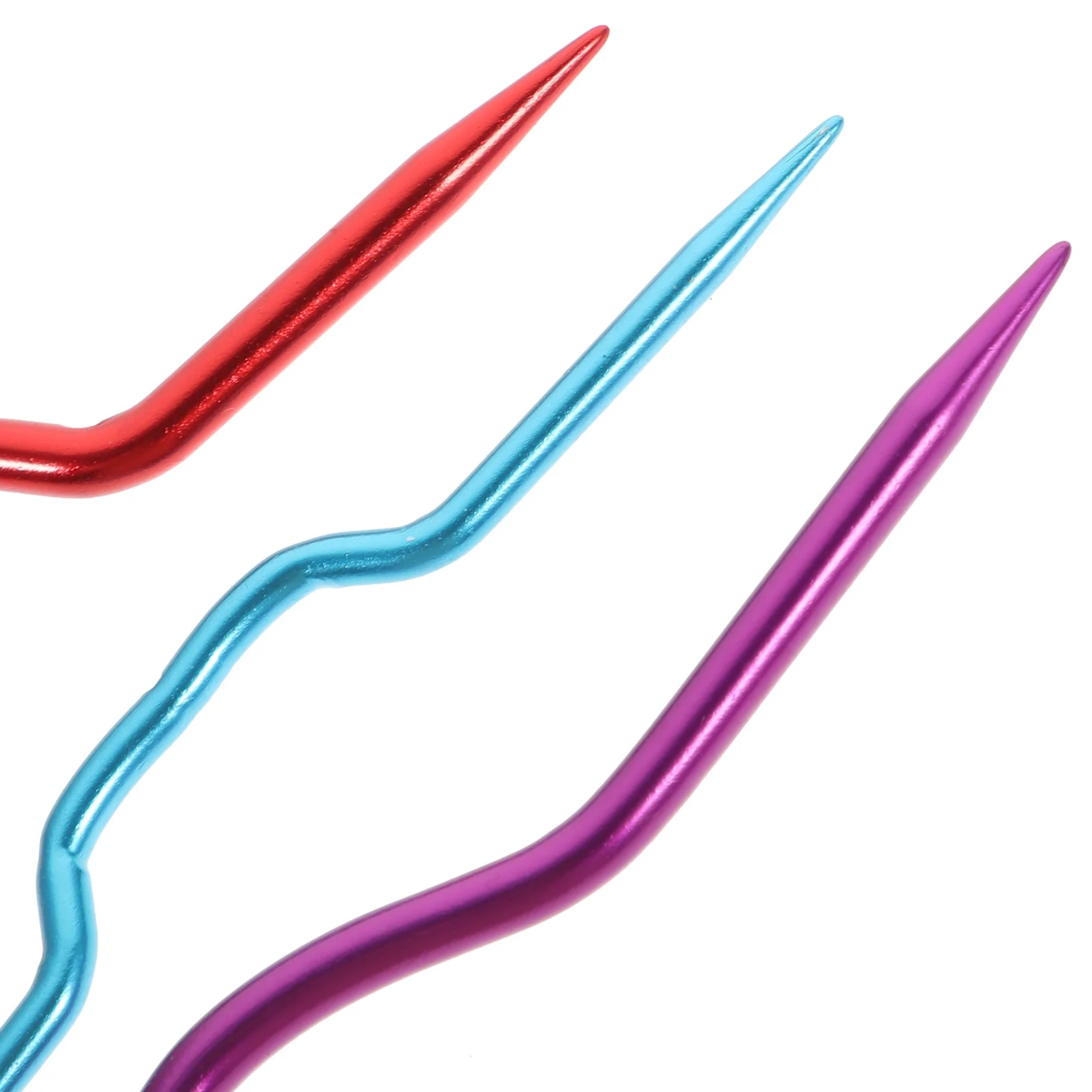 3 шт. инструмент для вязания держатели стежков кабеля кривые иглы металлическая