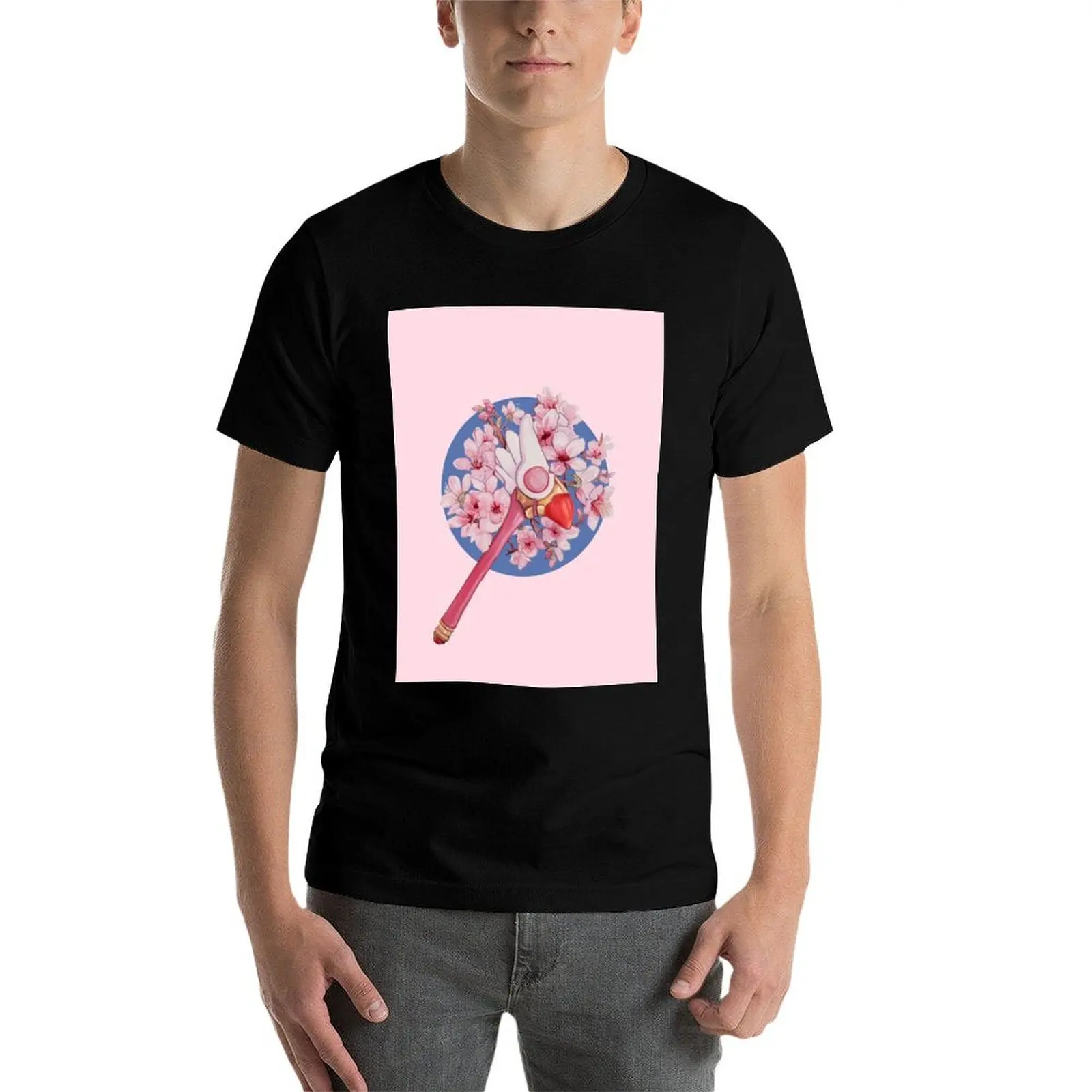 Футболка Cardcaptor Sakura с цветочной уплотнительной палочкой рубашки графическим