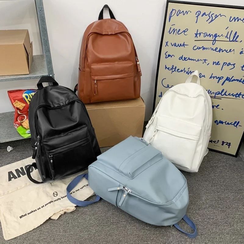 

Рюкзак из мягкой кожи для мужчин и женщин, Роскошный дизайнерский черный вместительный дорожный ранец для ноутбука для девушек, 2023