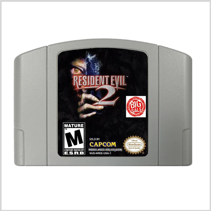 

Residenting Game Evil 2 For 64 Bit Game Cartridge USA EUR Version NTSC Format