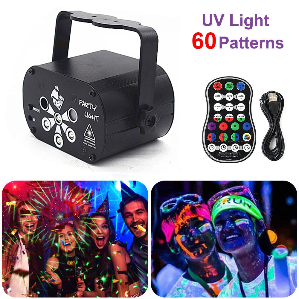 

Disco Lights LED Stage Beam Lights DJ Party Light Projector USB Rechargeable Sound Activated Stage Lamp for Wedding Birthday