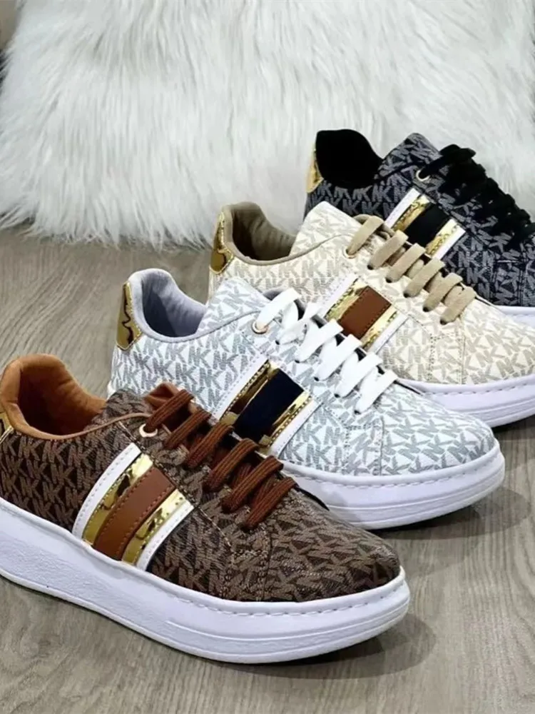 Women Platform Sneakers Lace-Up Breathable Sports Shoes Casual Platform Female Footwear Ladies Vulcanized Shoes Zapatillas