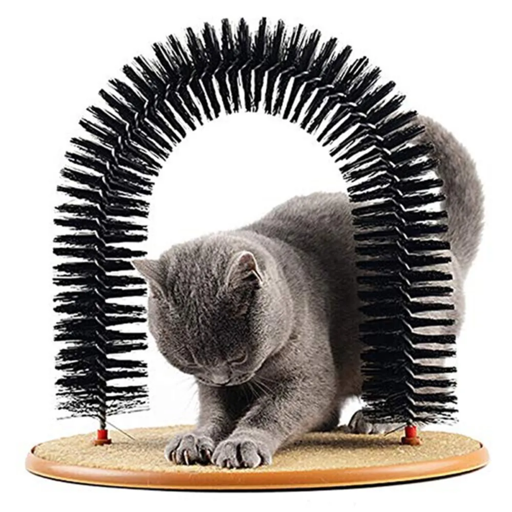 

Cat Anti Itching Toy Brush Cat Massage Arch Brush Cats Scratcher Toy Cat Scratching Pad Kitten Self Groomer Devices Cat Toy