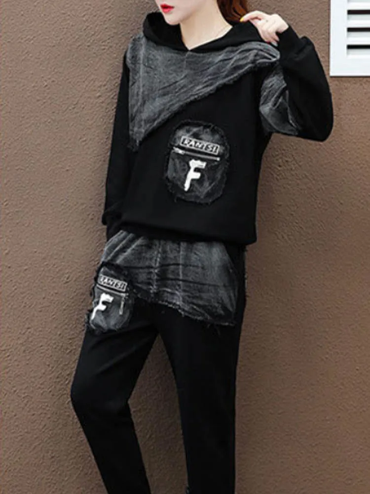 Осень 2022 модная Корейская уличная одежда Max LuLu Женские топы и брюки Женский