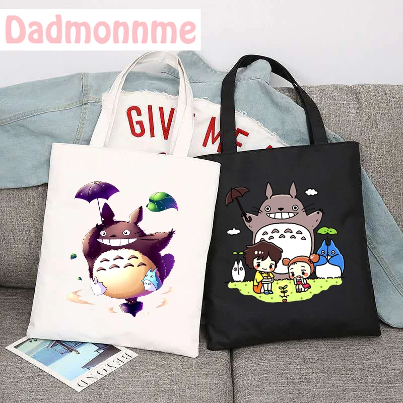 

My Neighbor Anime Shopping Bag Fashion Shoulder Bags Large Capacity Wild Messenger Bag Summer New Cute Canvas Handbag Tote Bag