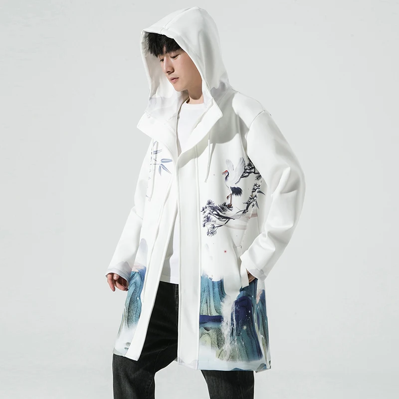 Куртка мужская с капюшоном модная повседневная верхняя одежда ветровка в стиле