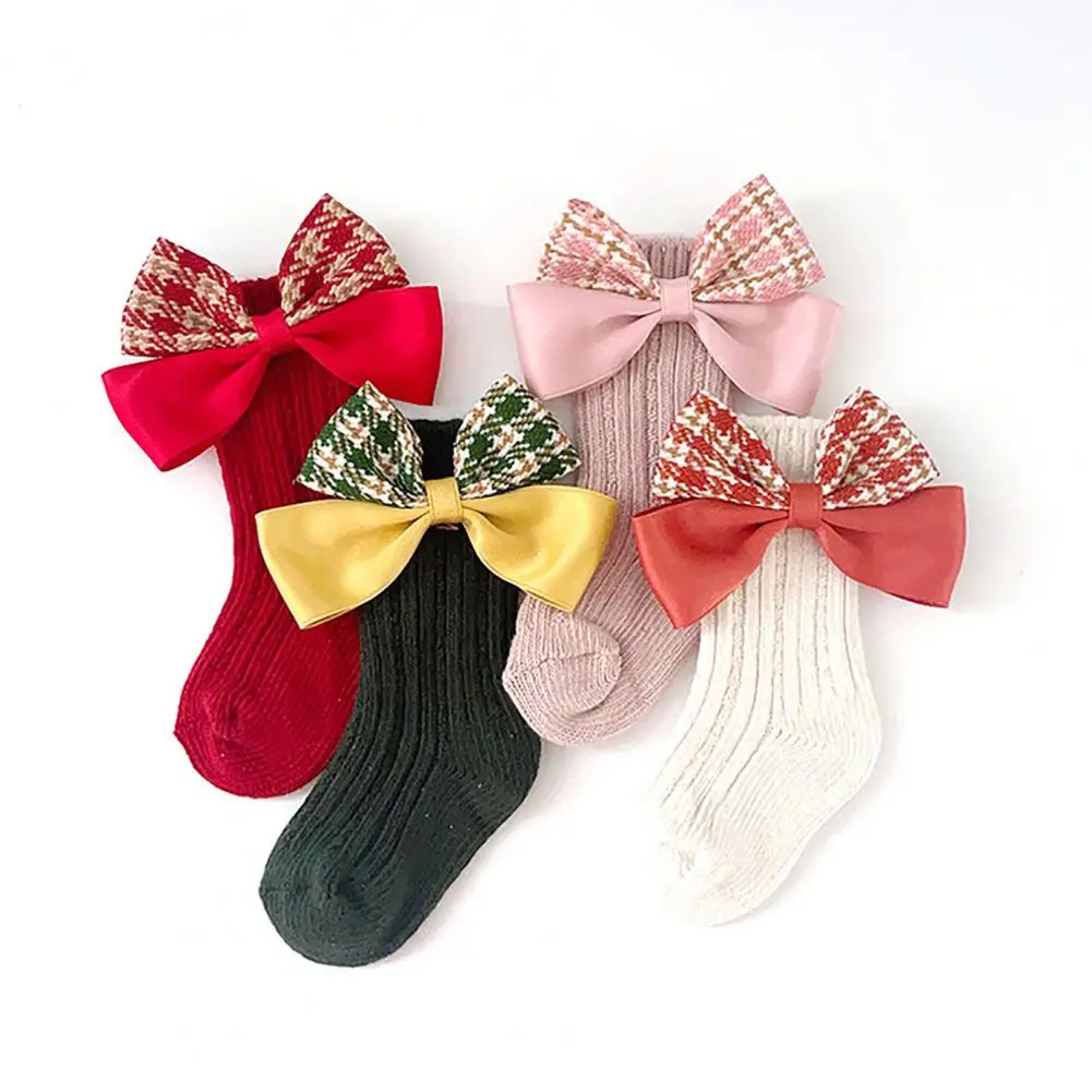 

1 Pair Beautiful Bow-knot Infant Socks Toddler Socks Adorable Daily Wear