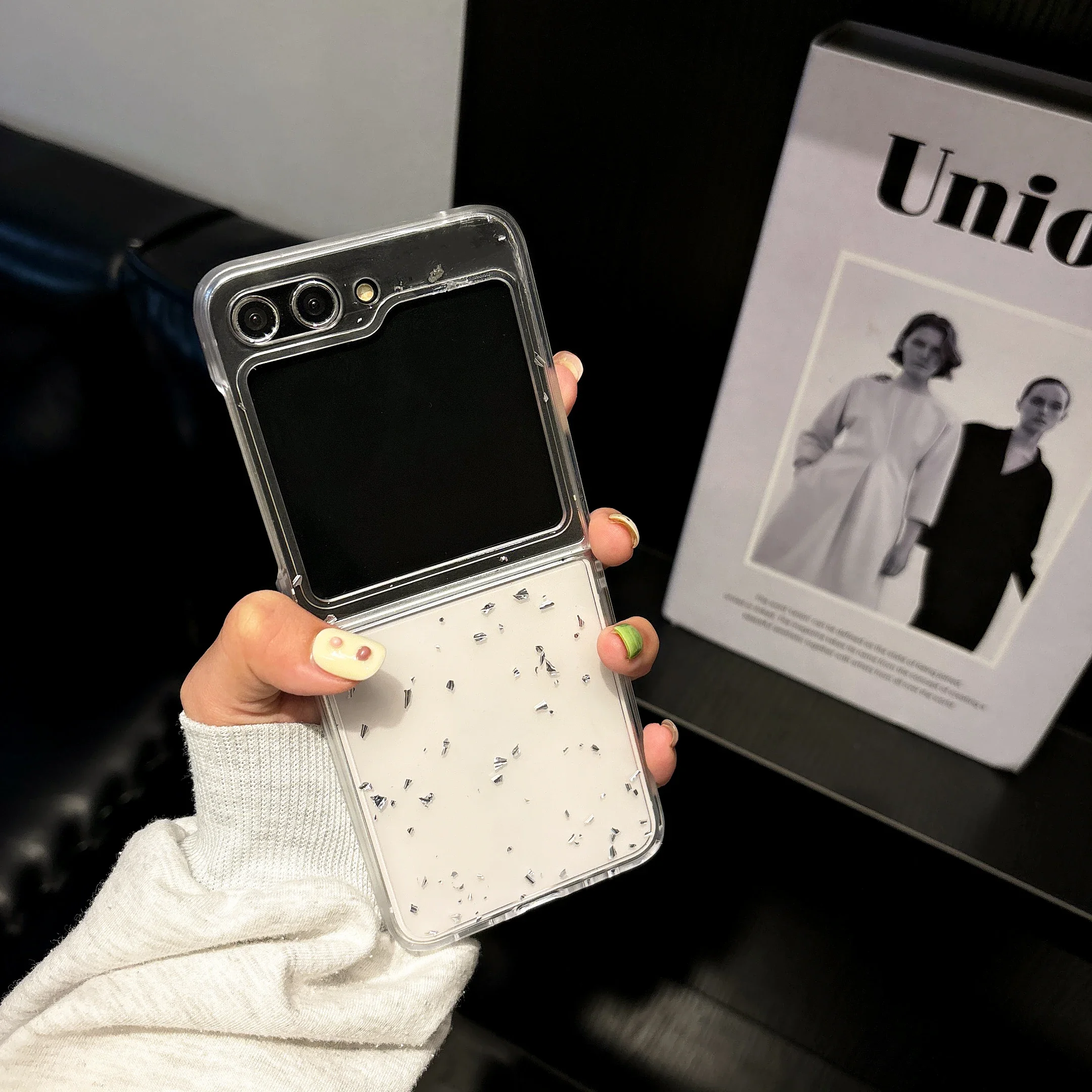 Чехол для Motorola Razr 50 Ultra razr50Ultra роскошный блестящий прозрачный складной