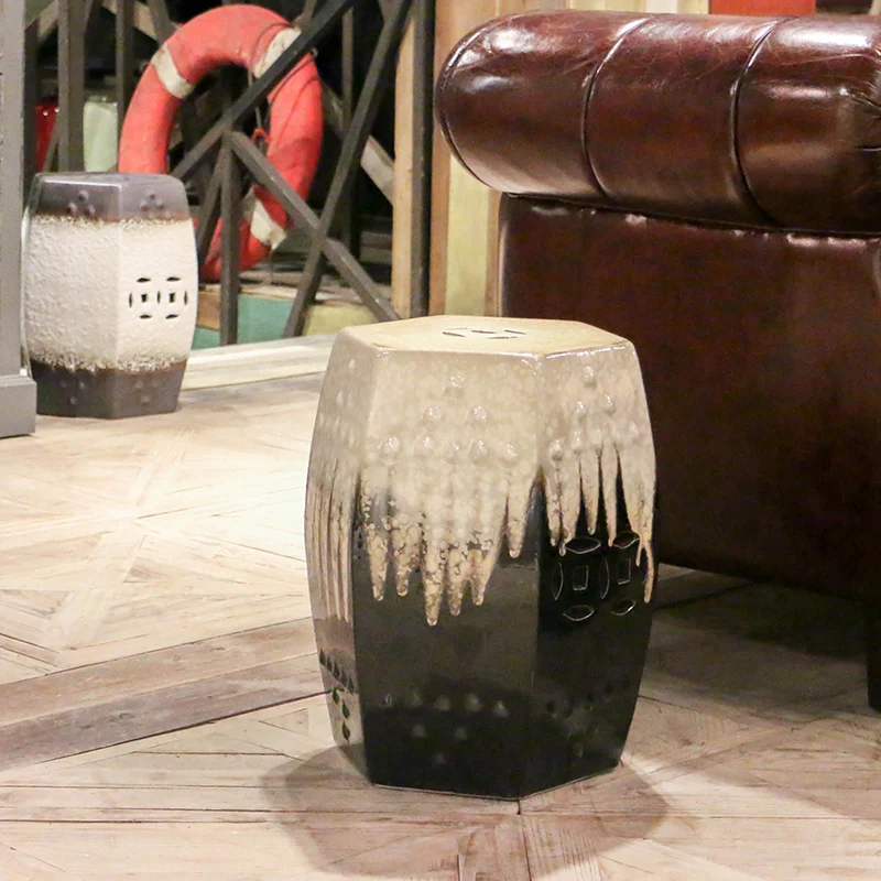 Китайская сине-белая керамическая табуретка со слоном фарфоровый садовый