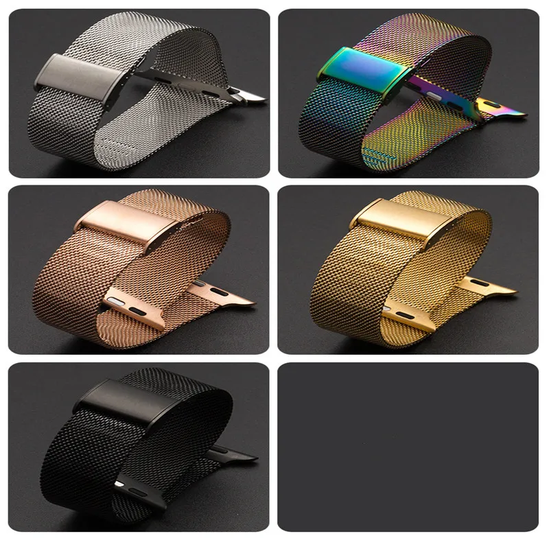 Wholesale 10PCS/Lot New 38mm 42mm For Apple Watch Milanese Solid Stainless Steel Watch Strap Watch Bands -20061602 enlarge