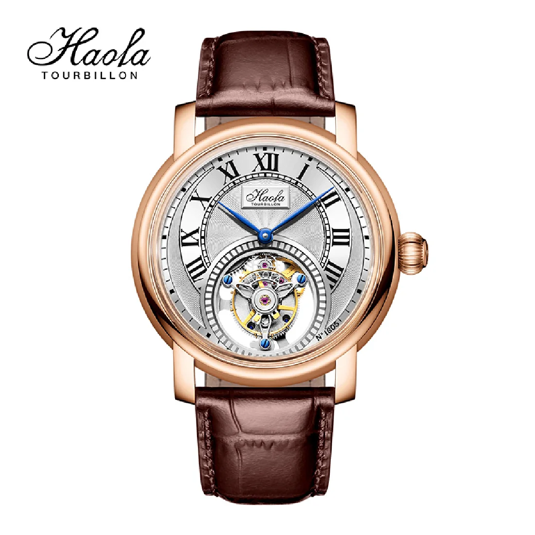 

Haofa Manual Tourbillon Mechanical Watch For Men Roman Scale Classic Men's Tourbillon Watch Business Waterproof Sapphire Clock