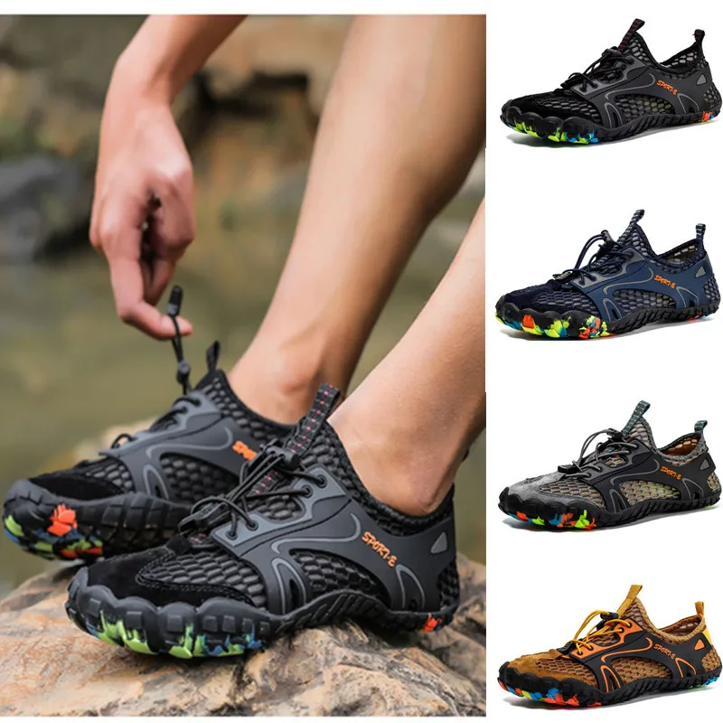 

Elastic Sneakers Male Upstream Water Shoes Light Nonslip Sneakers Mesh Breathable Aqua Shoes Men Flat Footwear Outdoor Seaside