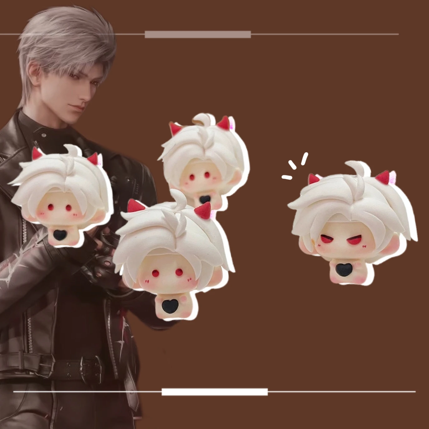 Брелок для ключей ручной работы с изображением аниме Love and Deepspace ворона силуса