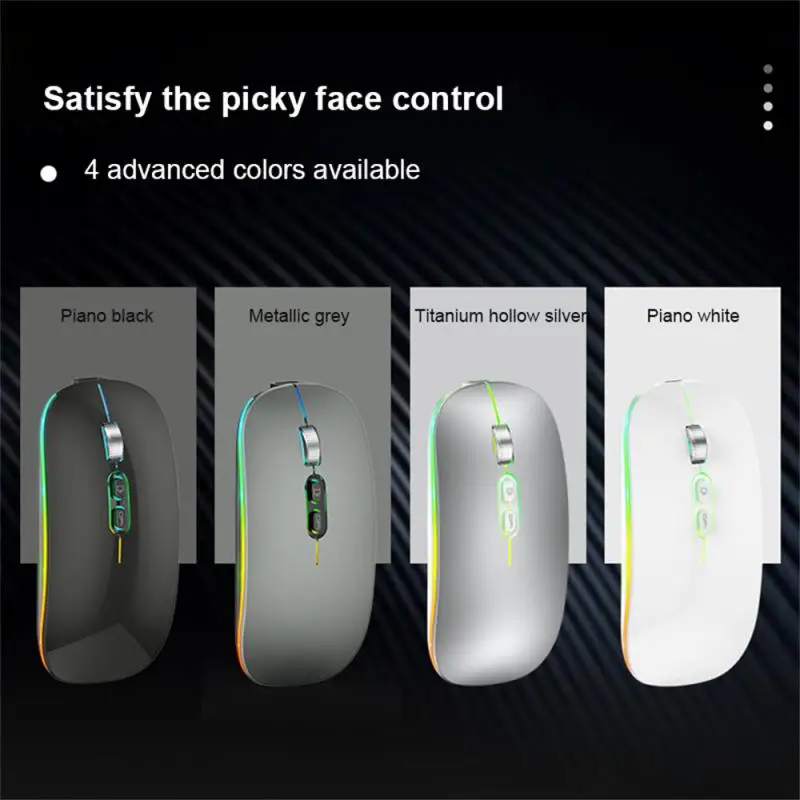 

Rgb Rechargeable 2.4ghz Silent For Computer Laptop Wireless Mouse 2.4g Single Mode Rgb Backlight Mice Usb Rechargeable Usb