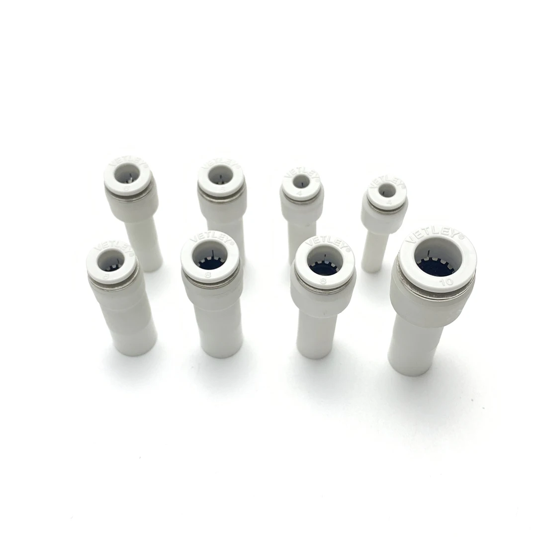 

PGJ редуктор с прямой заглушкой белого цвета PGJ 4/6/8/10 цинковый Colar PBT инженерные пластиковые фитинги с одним касанием