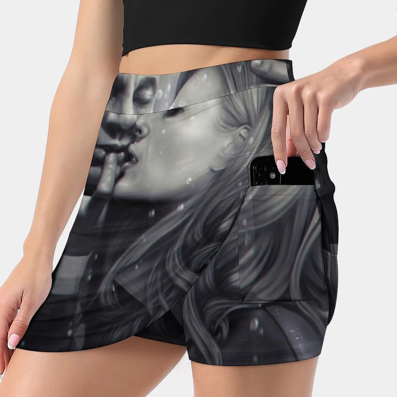 

Mulder & Scully : Kiss Under The Rain Women's skirt Y2K Summer Clothes 2022 Kpop Style Trouser Skirt With Pocket Mulder Et